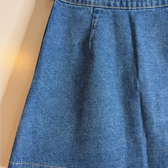 American Apparel Denim A-line Button-Front Skirt - Picture 5 of 10
